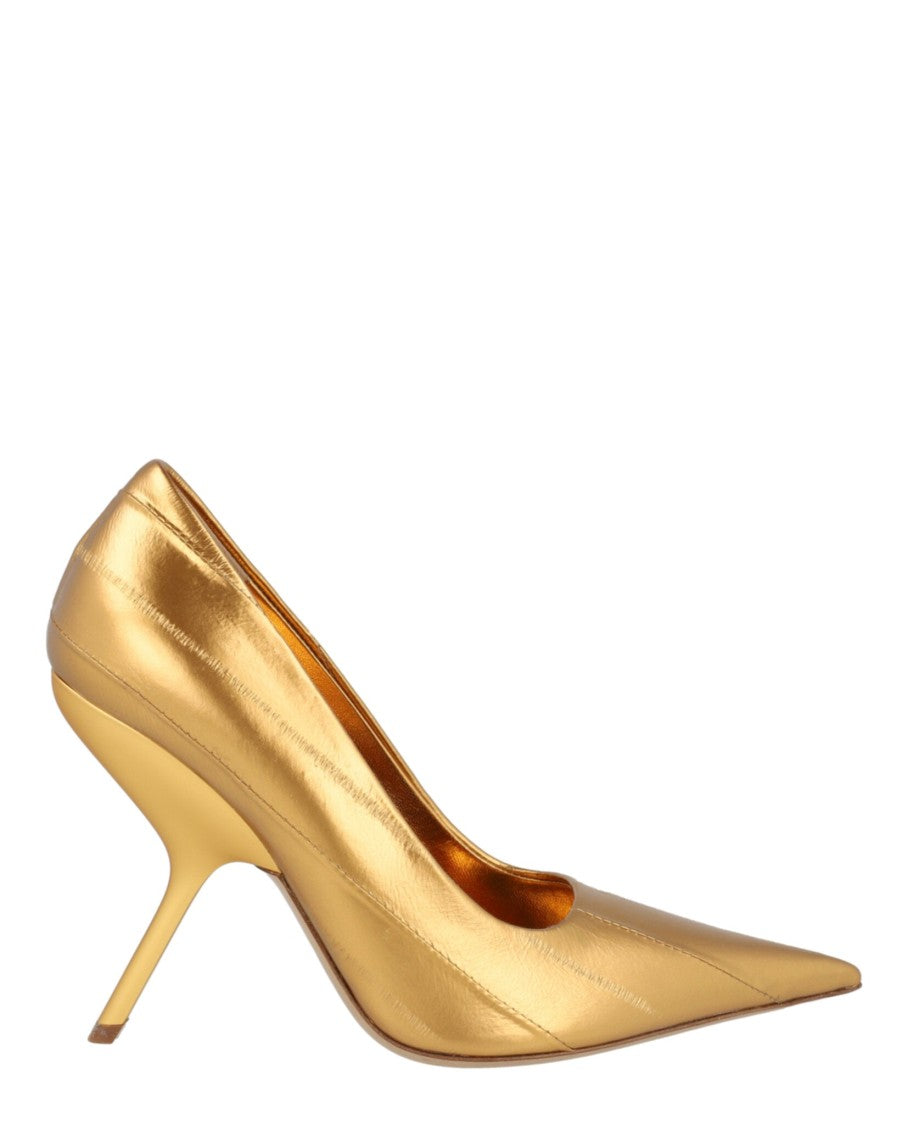 Ferragamo Eva X5 Metallic Leather Pumps