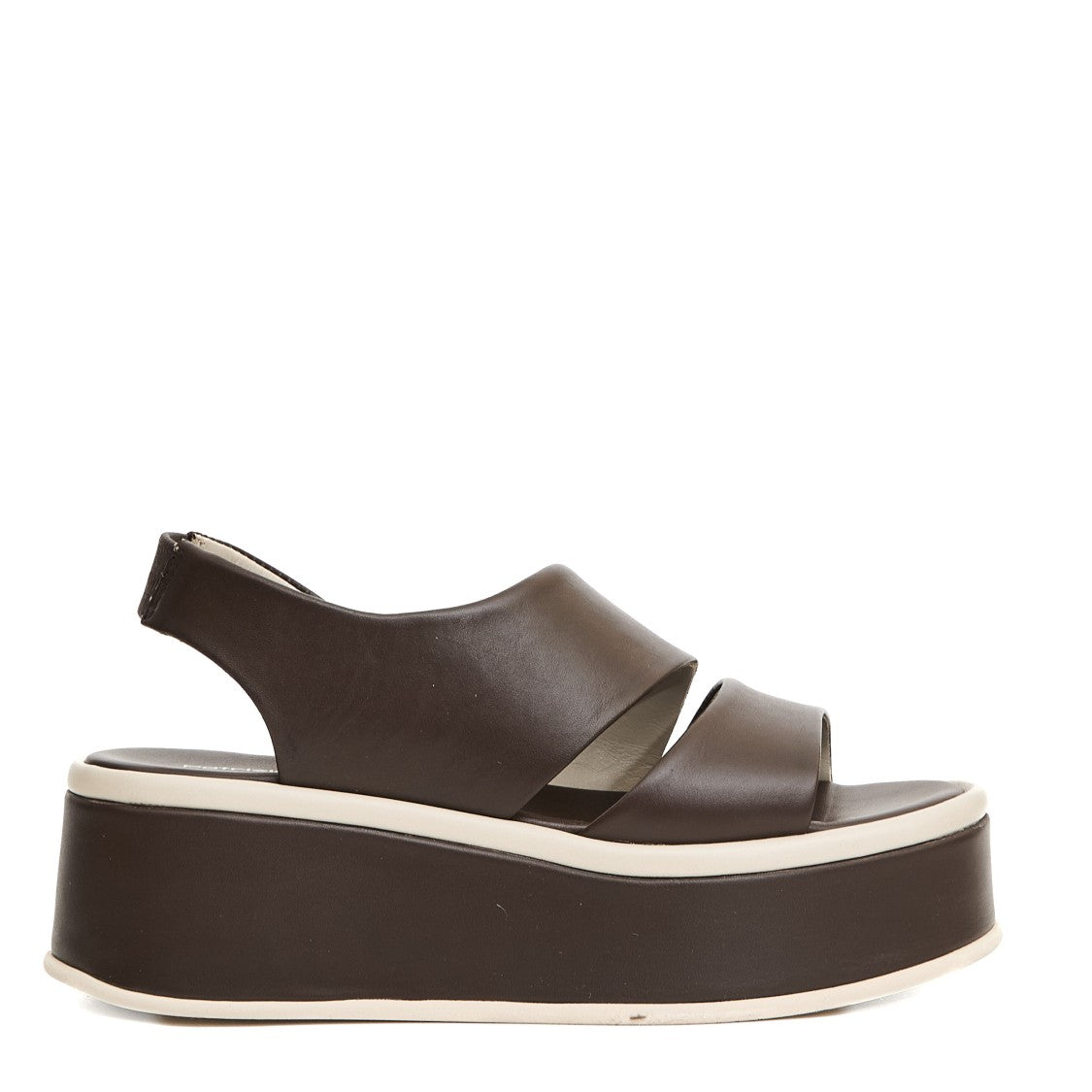 Patrizia Bonfanti 5Cm Wedge Sandal In Chocolate Leather