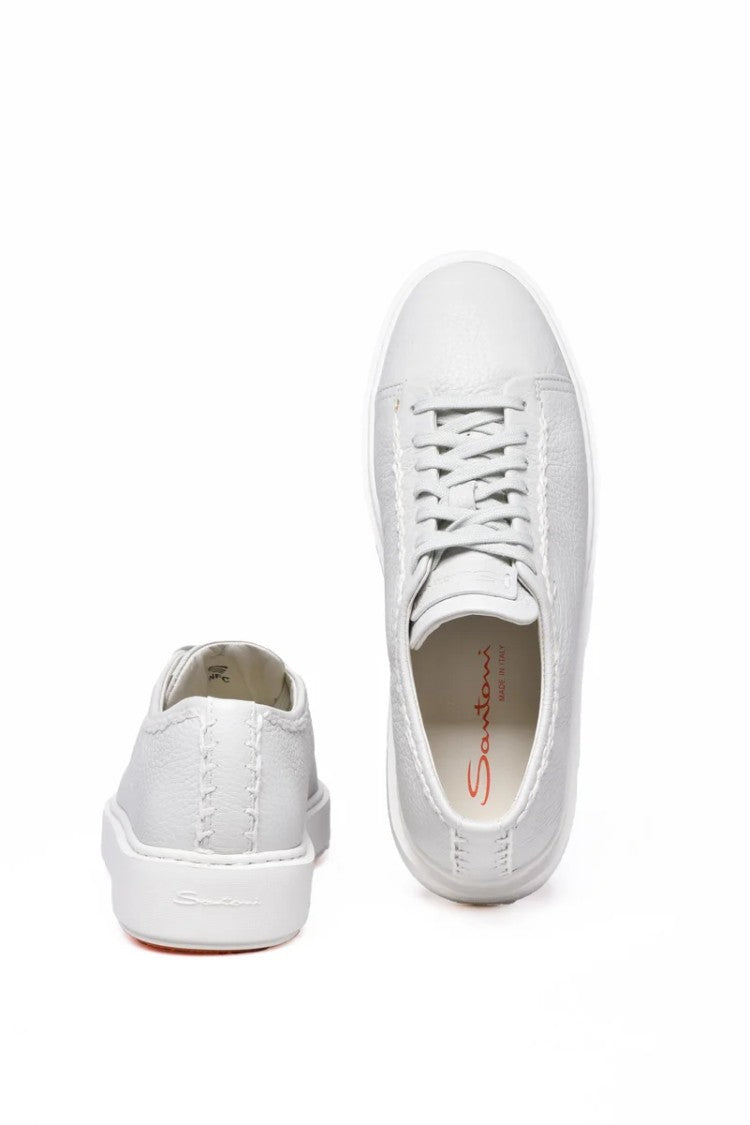 Santoni Hammered Sneakers - White