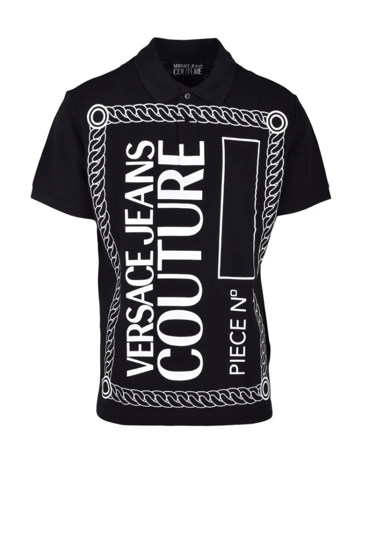 Versace Jeans Couture Black Cotton Polo