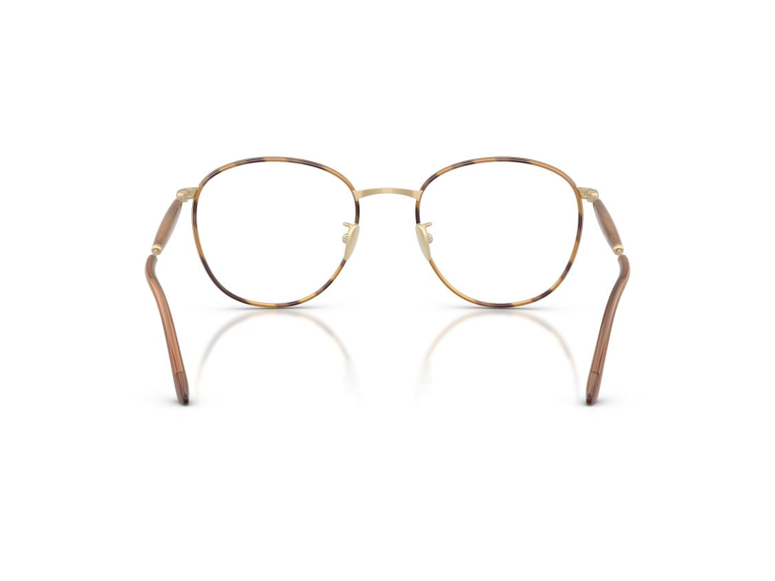 Giorgio Armani Gold 0Ar5161j Tortoiseshell Metal Round Eyeglasses