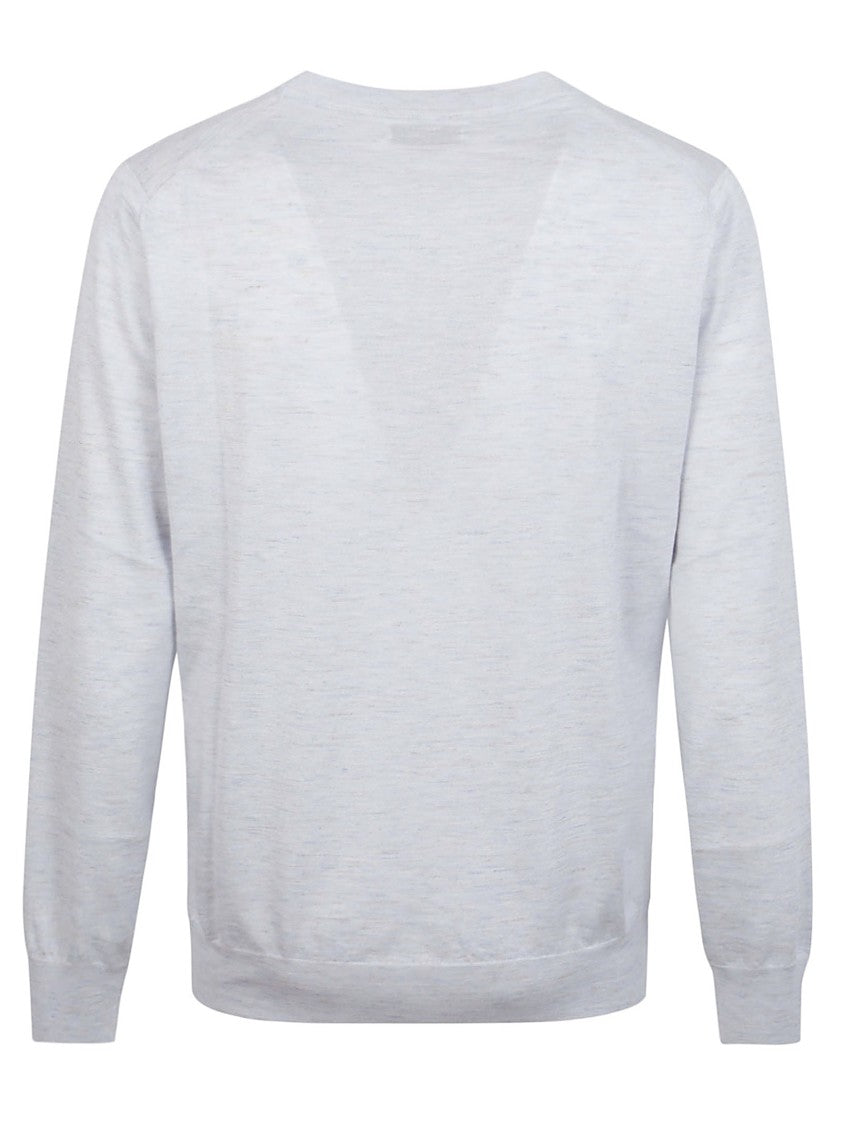 Brunello Cucinelli Heathered Crew Neck Knitwear Sweater