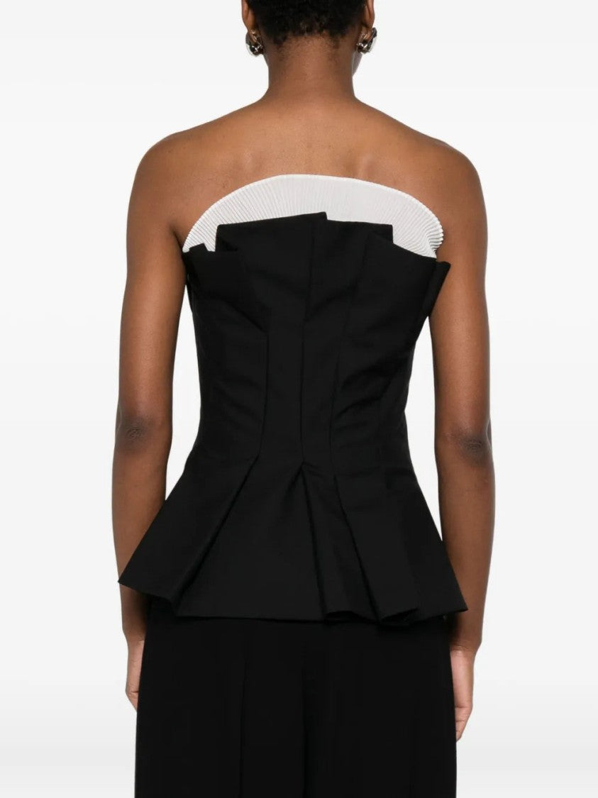 Róhe Pleated Bustier Top