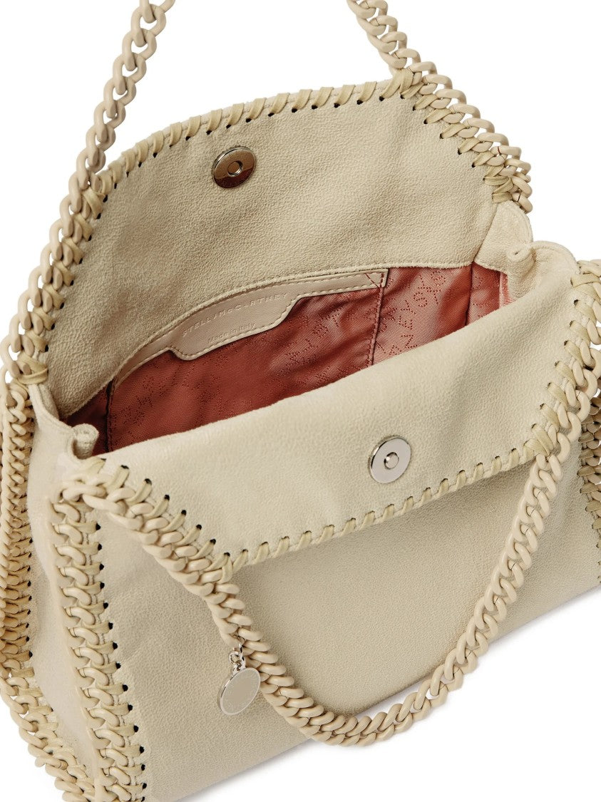 Stella Mccartney Mini Shoulder Bag With Whipstitch Detail And Chain Strap
