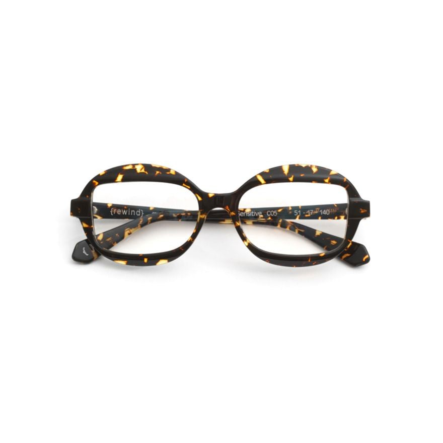 Rewind Sensitive Tortoiseshell Acetate Eyeglasses With Classic Rectangular Frame