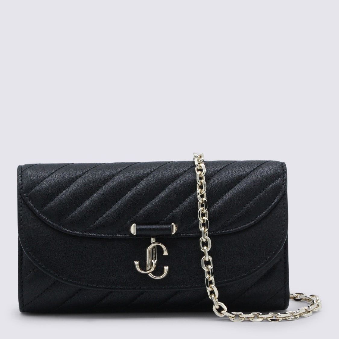 Jimmy Choo Structured Black Bag With Versatile Carrying Options