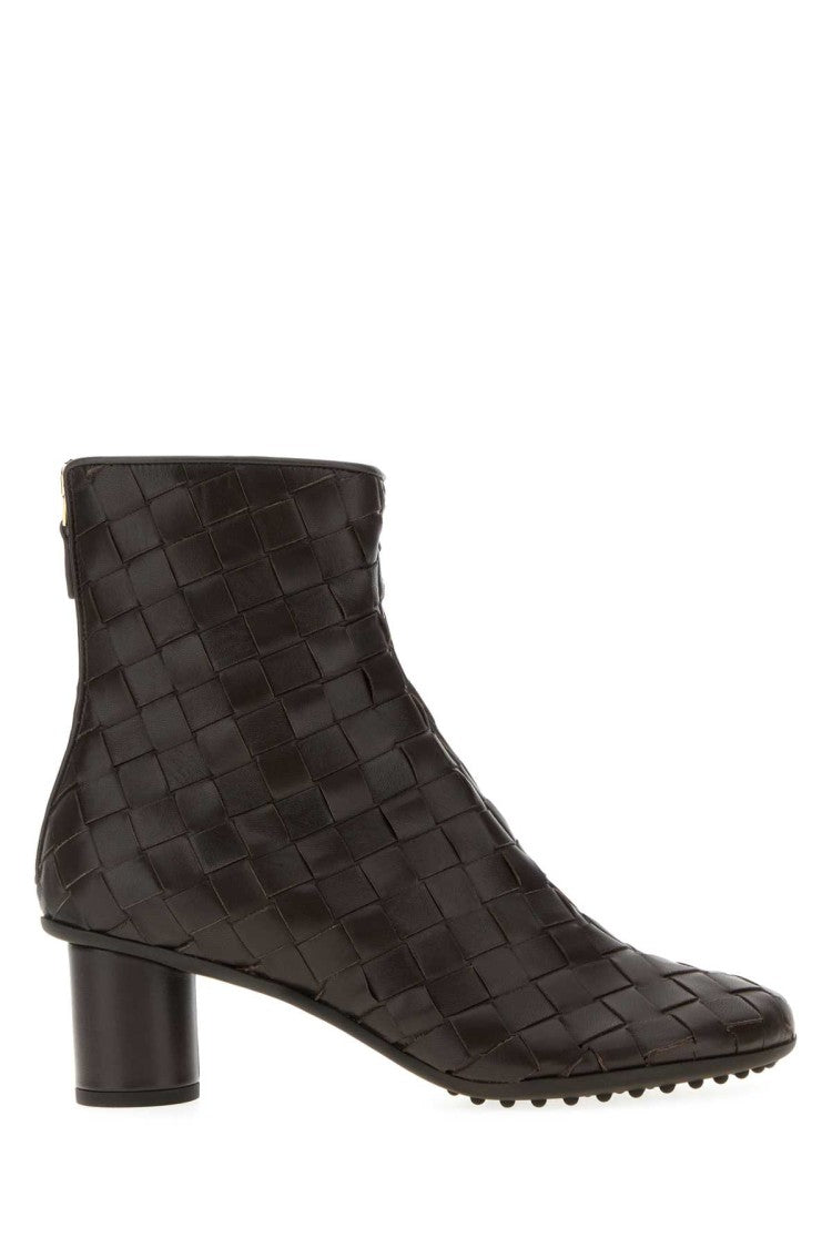 Bottega Veneta Dark Brown Nappa Leather Atomic Ankle Boots