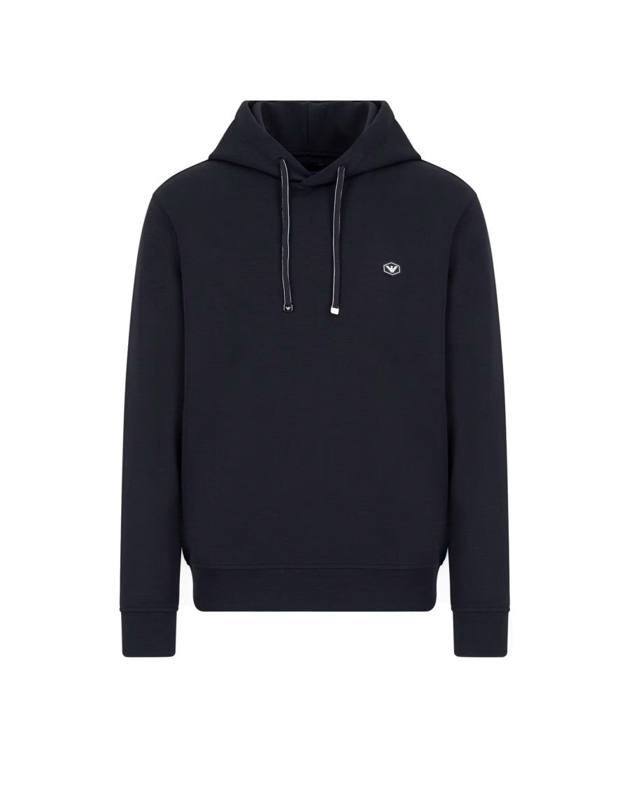 Emporio Armani Drawstring Hooded Sweatshirt With Logo Patch