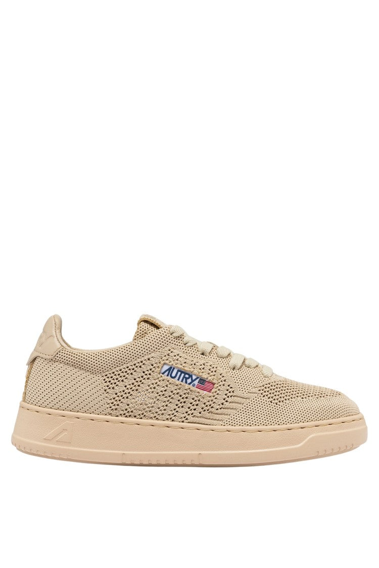 Autry Low Knit Sneakers With Textured Mesh Upper
