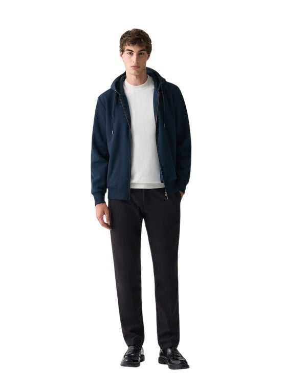 Colmar Blue Zip-Up Hooded Fleece Sweatshirt