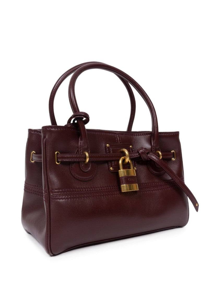 Chloé Rectangular Lambskin Gold Hardware Handbag