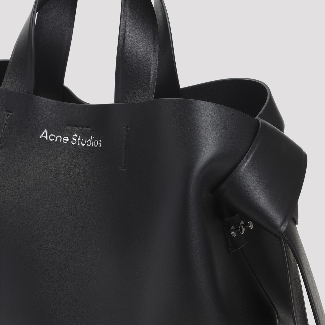 Acne Studios Compact Black Calf Leather Handbag