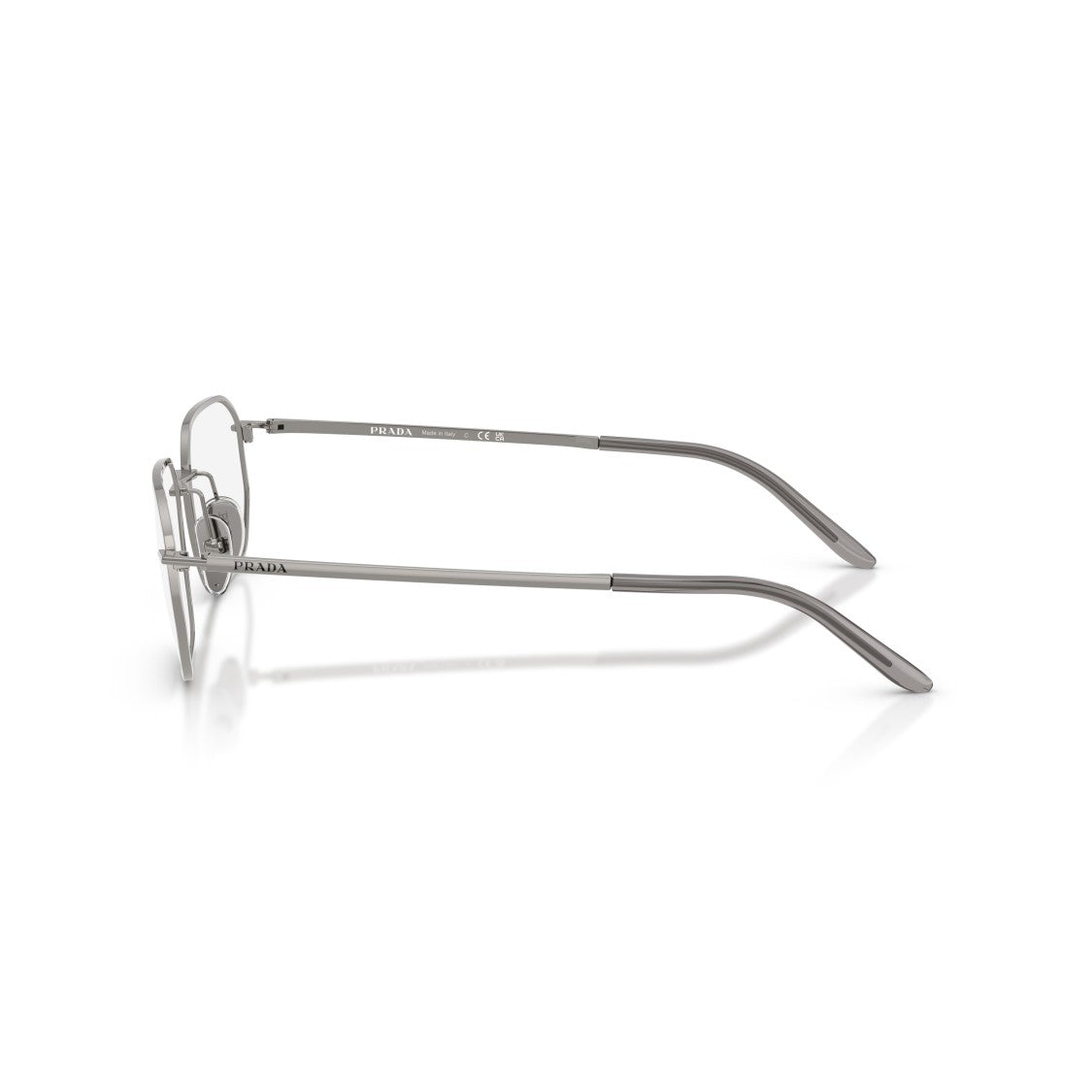 Prada 0Pr D51v Geometric Rounded Metal Frame Eyeglasses