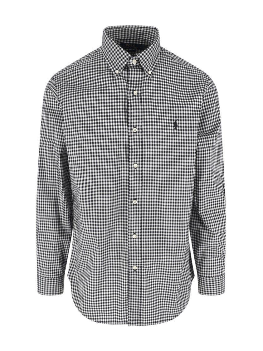 Polo Ralph Lauren Black Checkered Cotton Button-Down Shirt