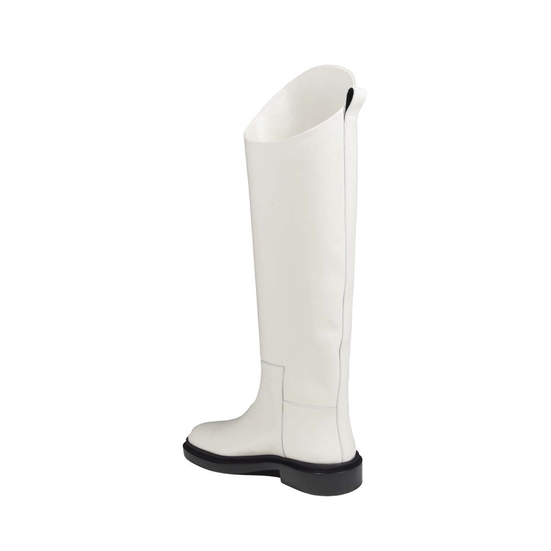 Jil Sander White Leather Knee-High Boots