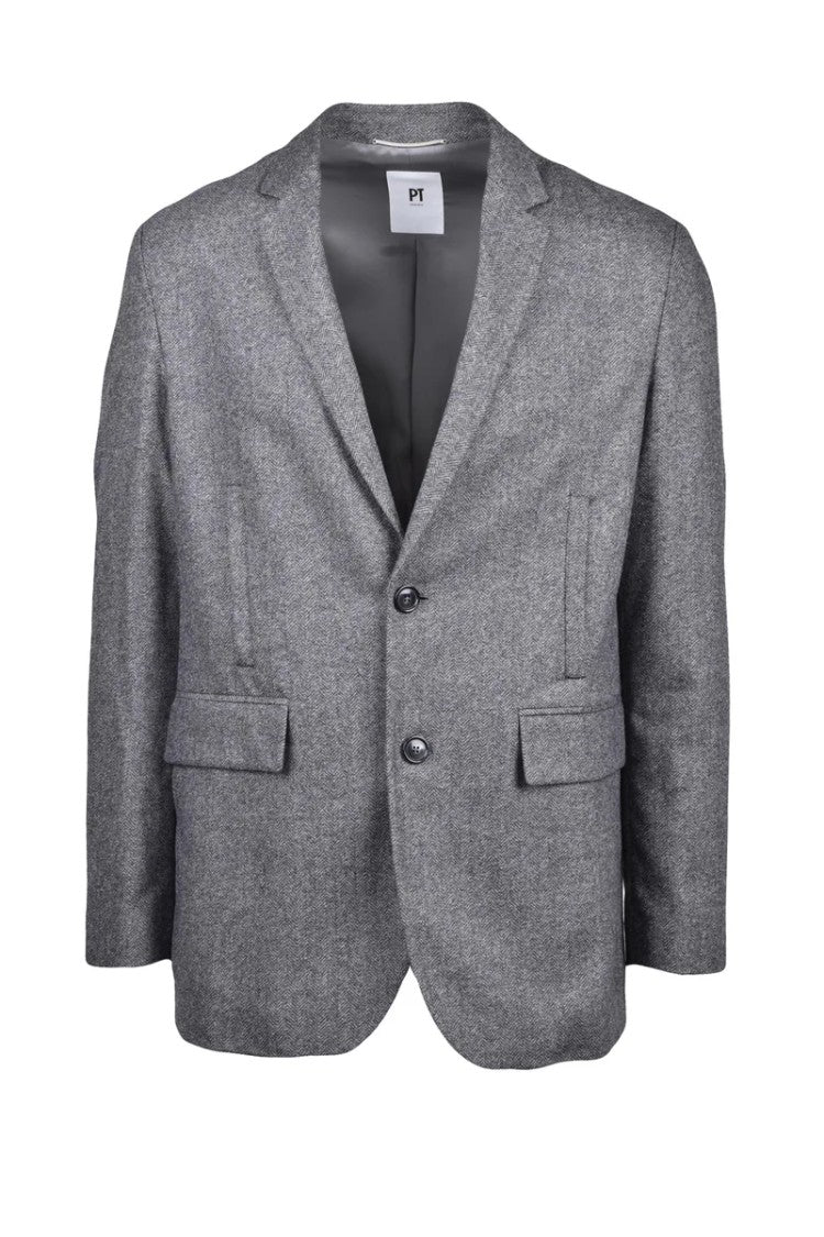 Pt Torino Rounded Jacket - Grey
