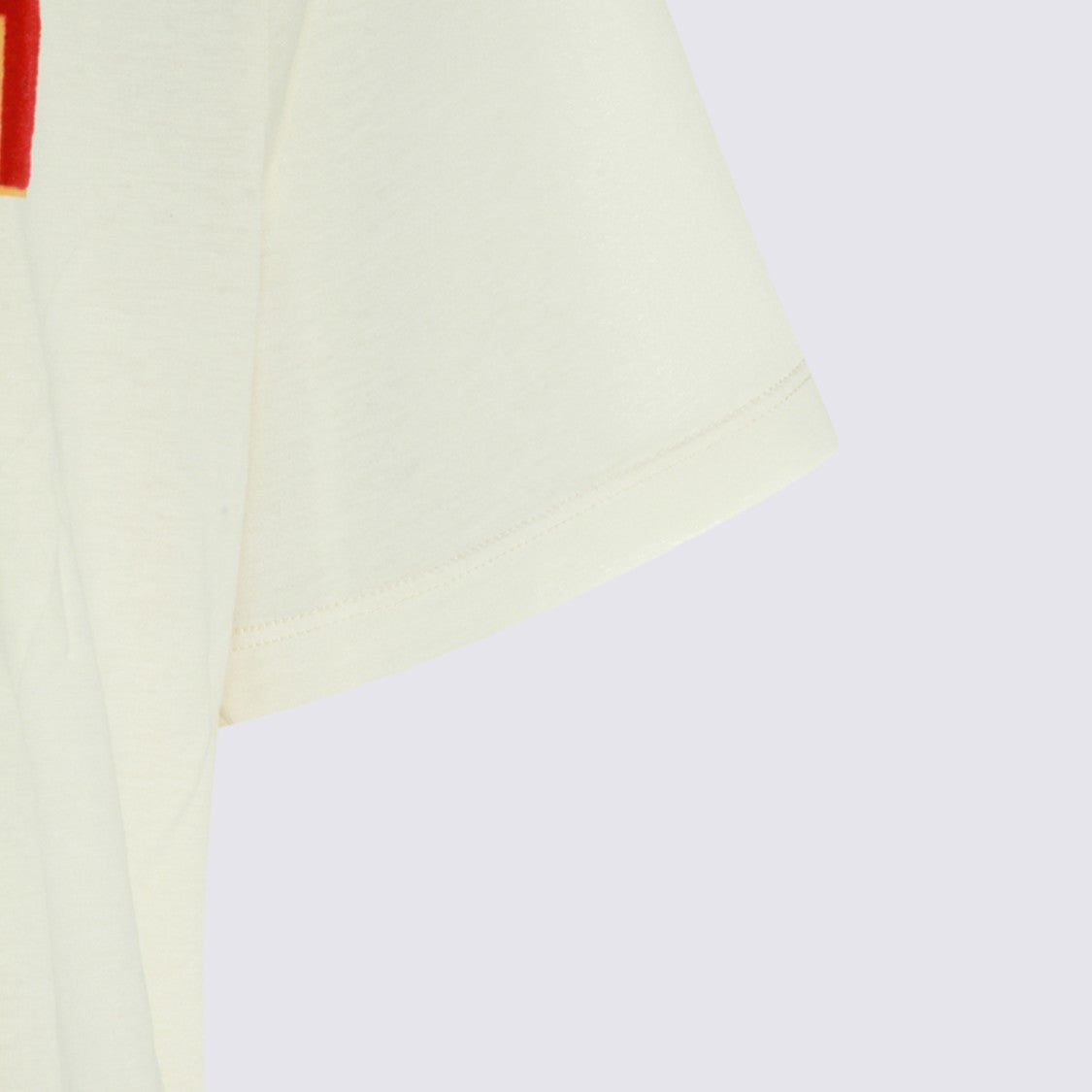 Amiri Short-Sleeved Off-White T-Shirt With Bold Red Lettering