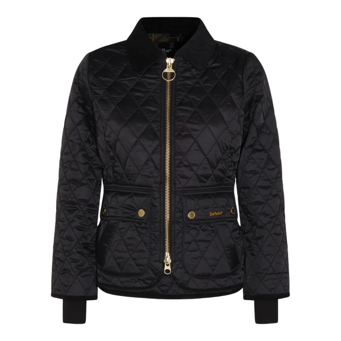 Barbour Diamond-Quilted Corduroy-Collar Jacket