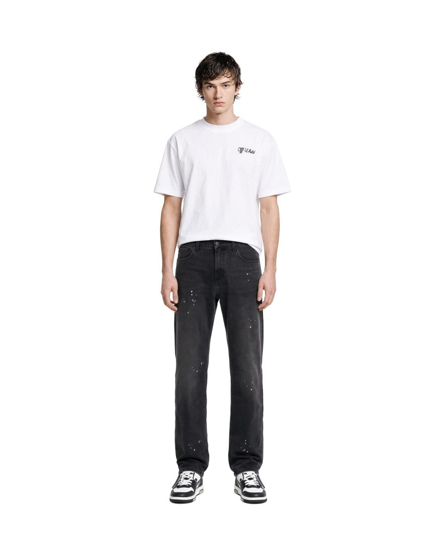 Off-White White Cotton Embroidered Oversized T-Shirt