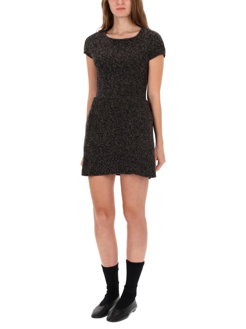 Our Legacy Textured Knit Mini Skirt In Superfine Wool