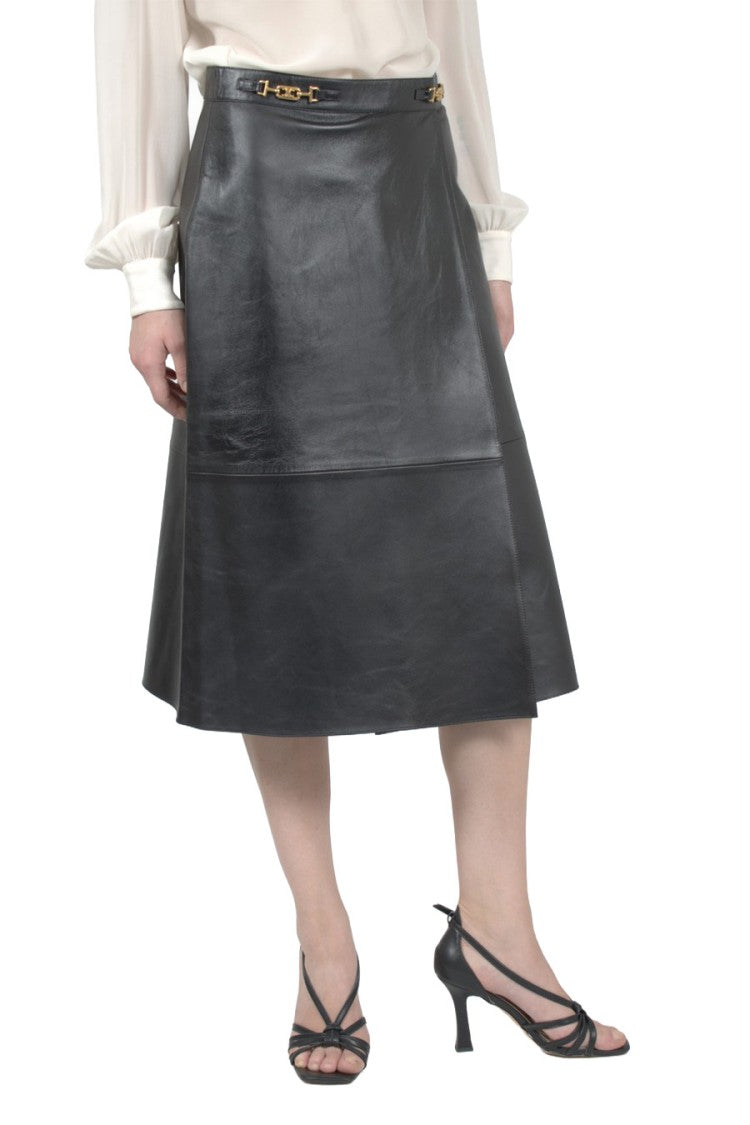 Céline Black Crepe Midi Skirt