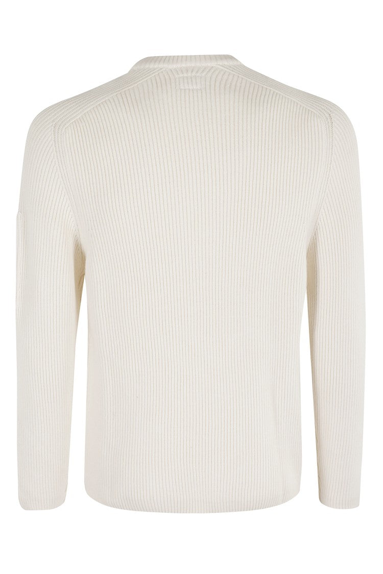 C.P. Company Ribbed Knit Crew Neck Sweater