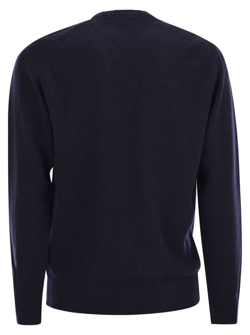 Mc2 Saint Barth Heron - Crew Neck Sweater With Embroidery On The Front