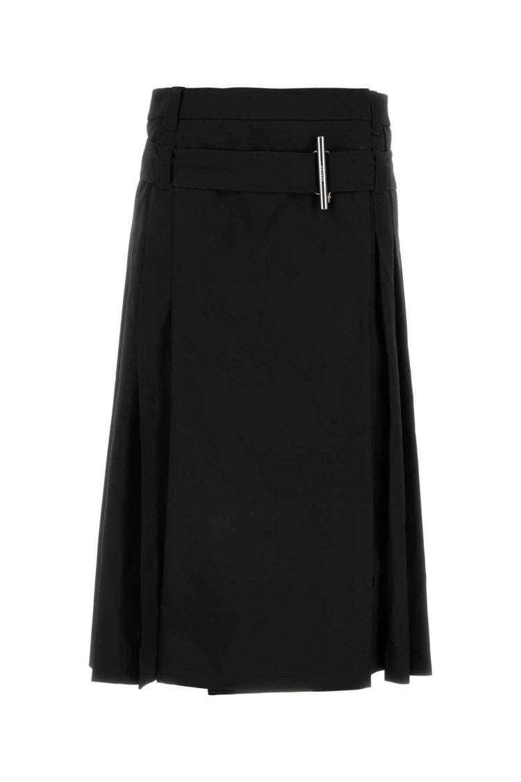 Alexander Mcqueen Black Wool Skirt