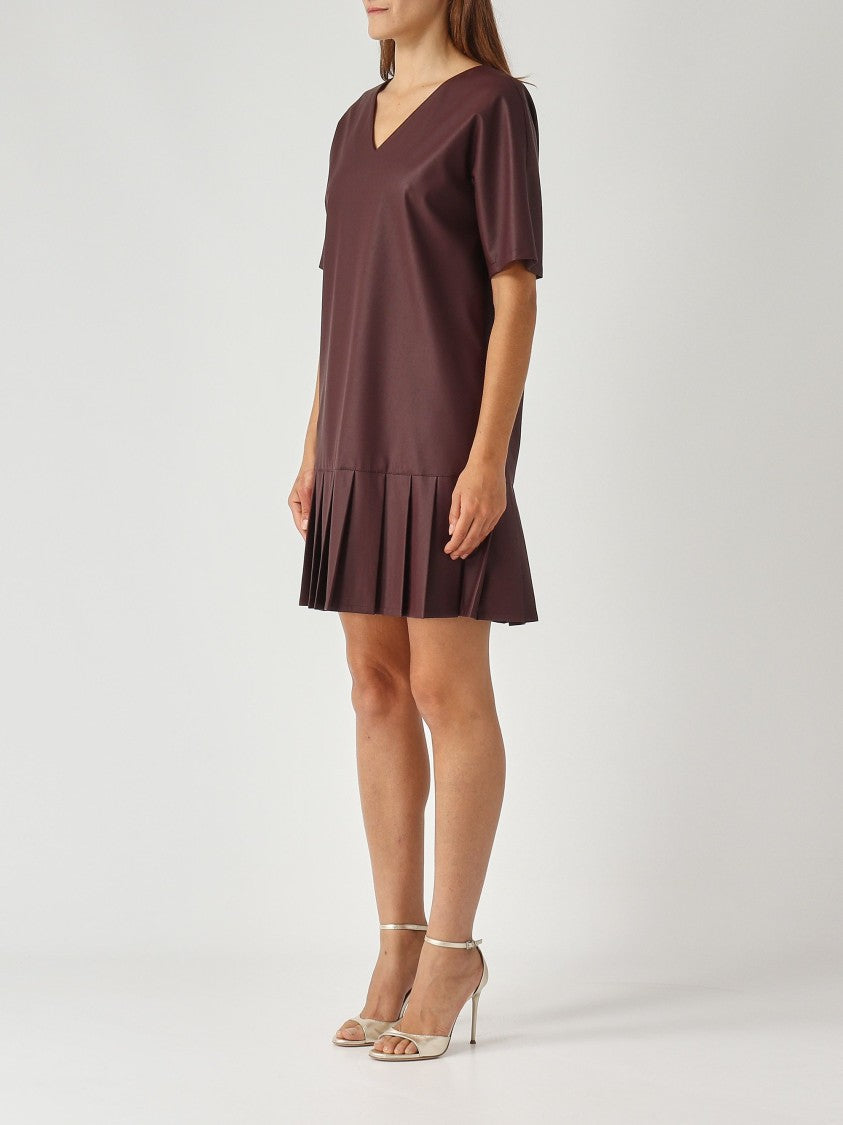 Max Mara Elegant Mini Dress With V-Neckline