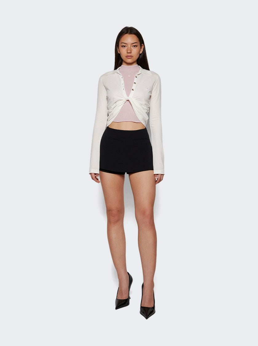 Courrèges Mockneck Light Rib Top Salt Pink