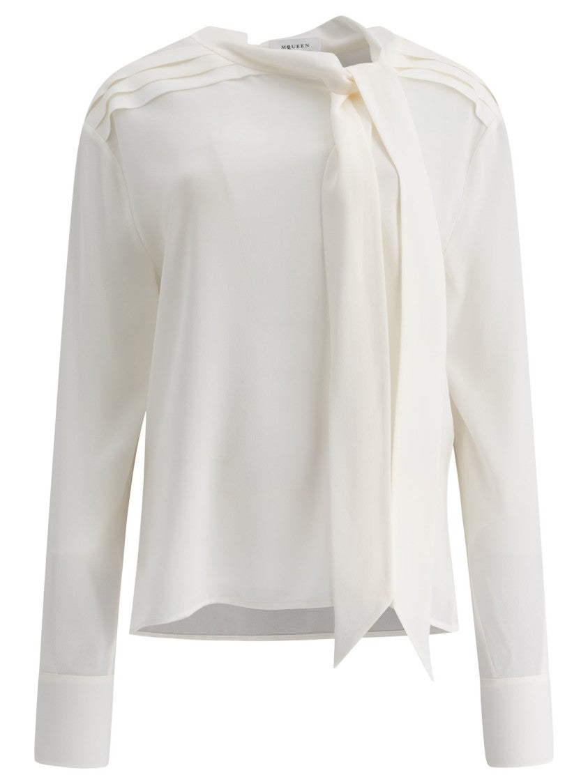 Alexander Mcqueen Silk Shirt With Relaxed Fit