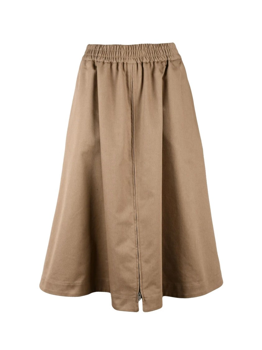 Golden Goose Beige Morena Cotton Elastomultiester Polyester Circle Skirt