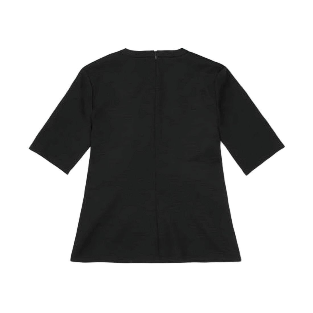 Max Mara Short-Sleeve Wool Top With Embossed Logo