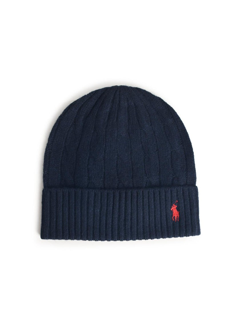 Polo Ralph Lauren Navy Wool Blend Beanie