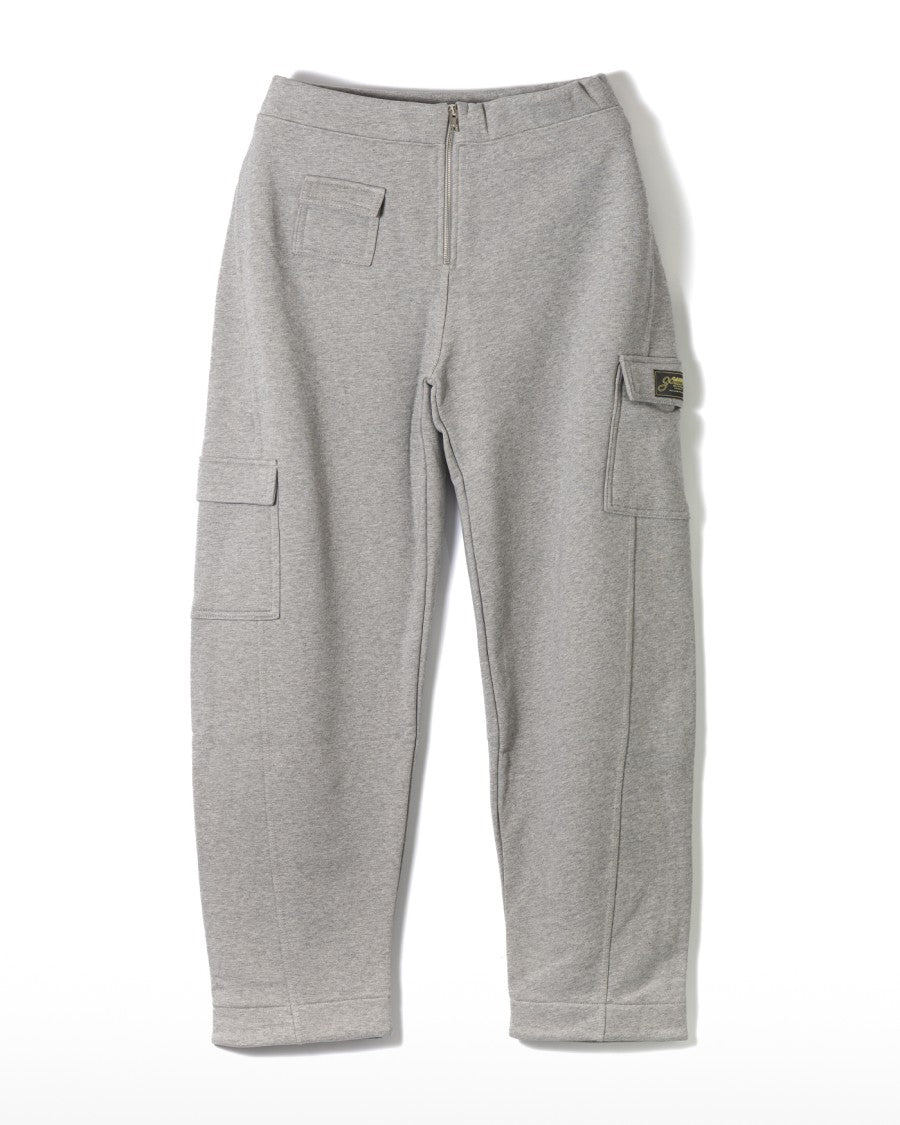 Ganni Curved Gray Heavy Terry Trousers