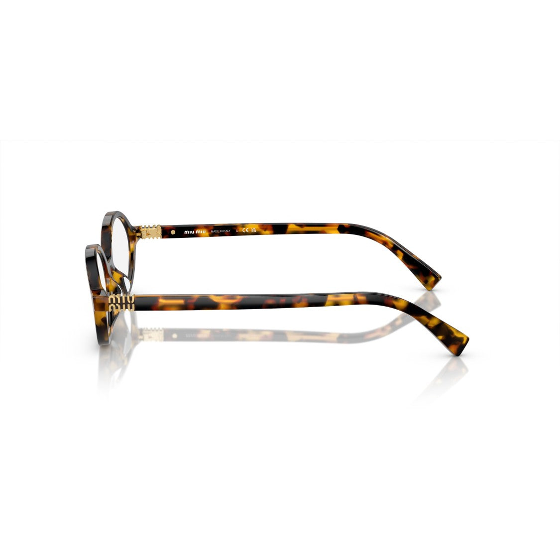 Miu Miu 0Mu 04Zs Tortoiseshell Oval Frame Acetate Eyeglasses