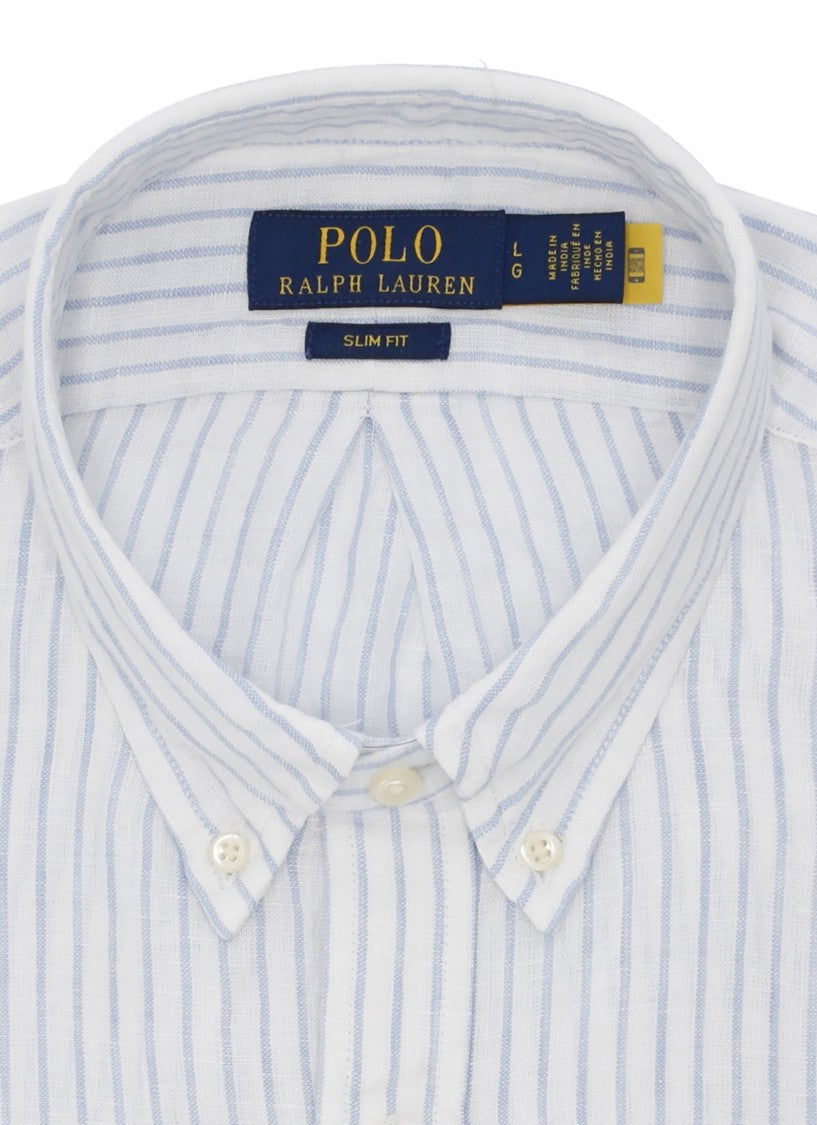 Polo Ralph Lauren Light Blue Striped Pony Shirt