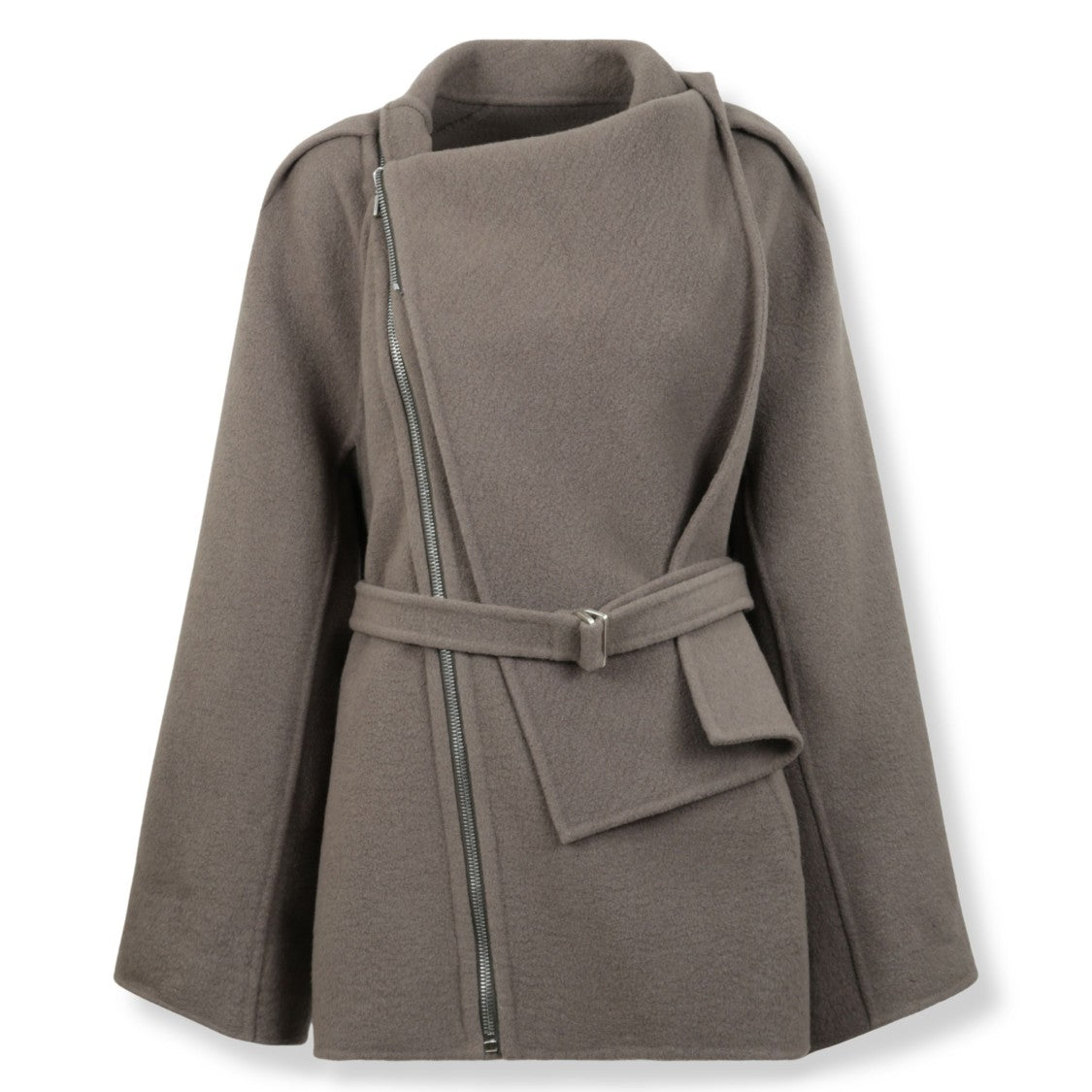 Rick Owens Avant-Garde Black Jacket With Modern Structure And Sharp Lines