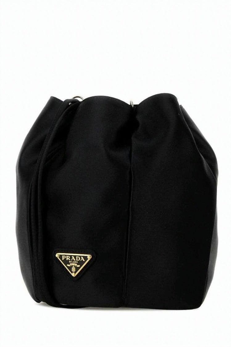 Prada Gathered Silk And Viscose Crossbody Bag