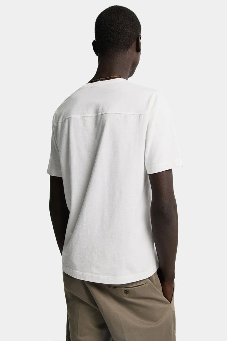 Dsquared2 White Burgundy Logo Printed Cotton T-Shirt
