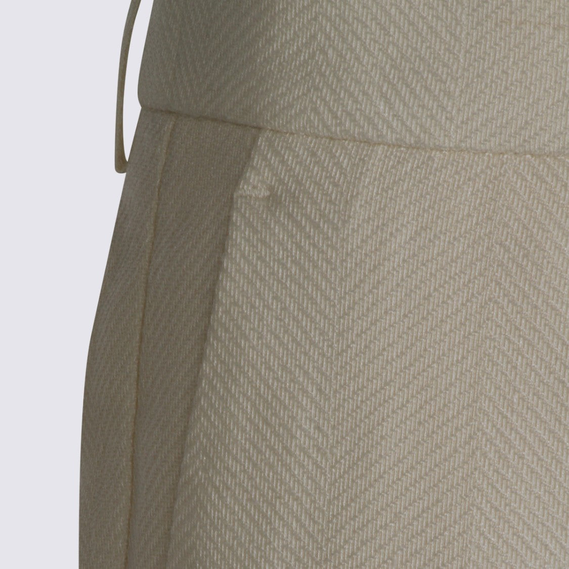 Marco Pescarolo High-Waisted Tailored Trousers With Herringbone Detail
