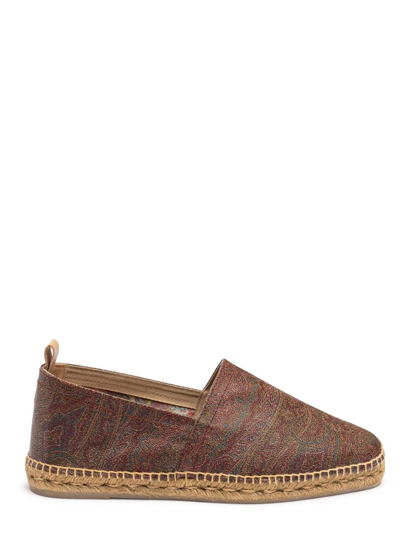 Etro Paisley Jacquard Canvas Espadrilles With Woven Jute Midsole