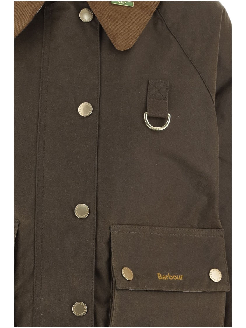 Barbour Army Green Waxed Cotton Jacket