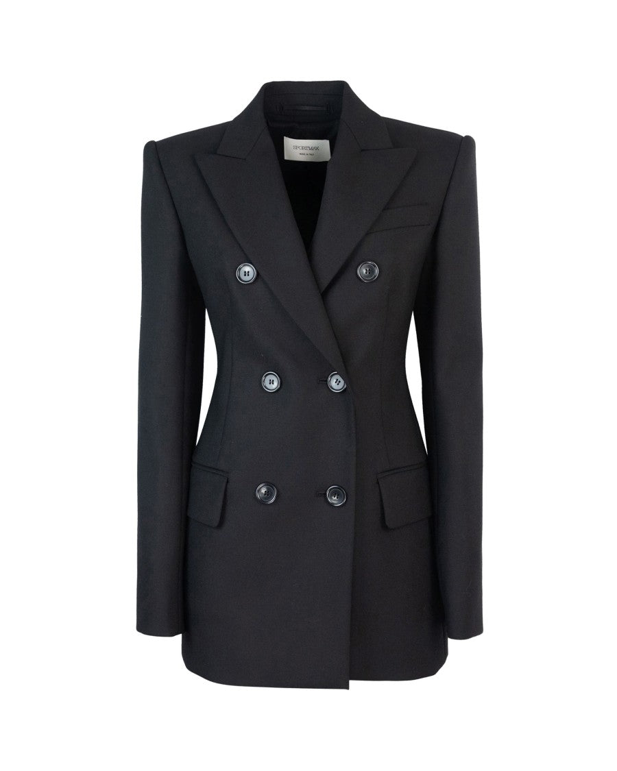 Sportmax Gelly Black Stretch Wool Blazer