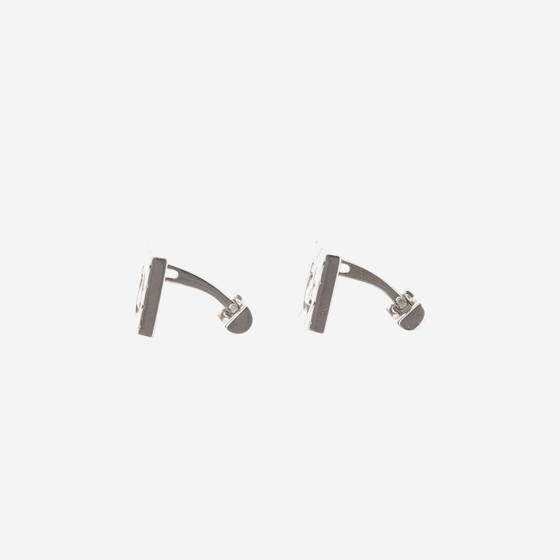 Salvatore Ferragamo Square Cufflinks With Polished Horseshoe Emblem