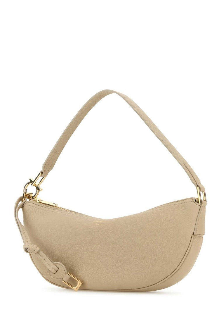 Salvatore Ferragamo Sand Leather Shoulder Bag
