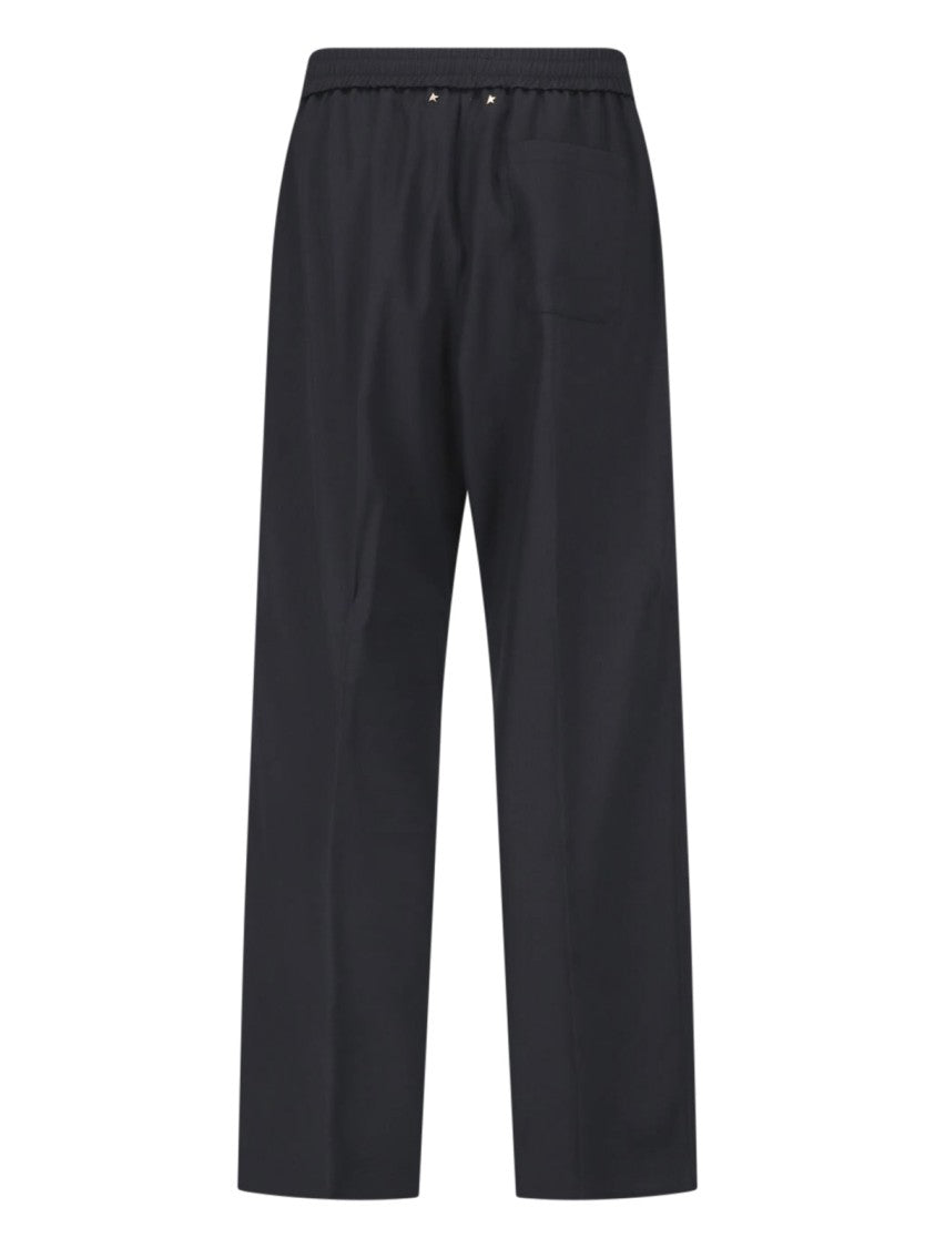 Golden Goose Black Virgin Wool Star Sweatpants