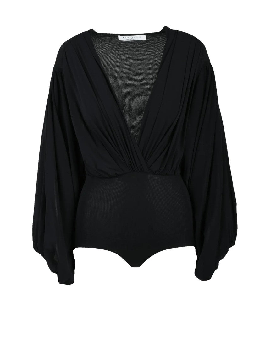 Philosophy Di Lorenzo Serafini Black Polyamide Bodysuit