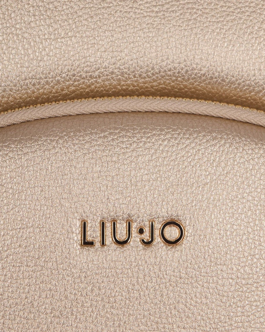 Liu Jo Light Gold Faux Leather Backpack