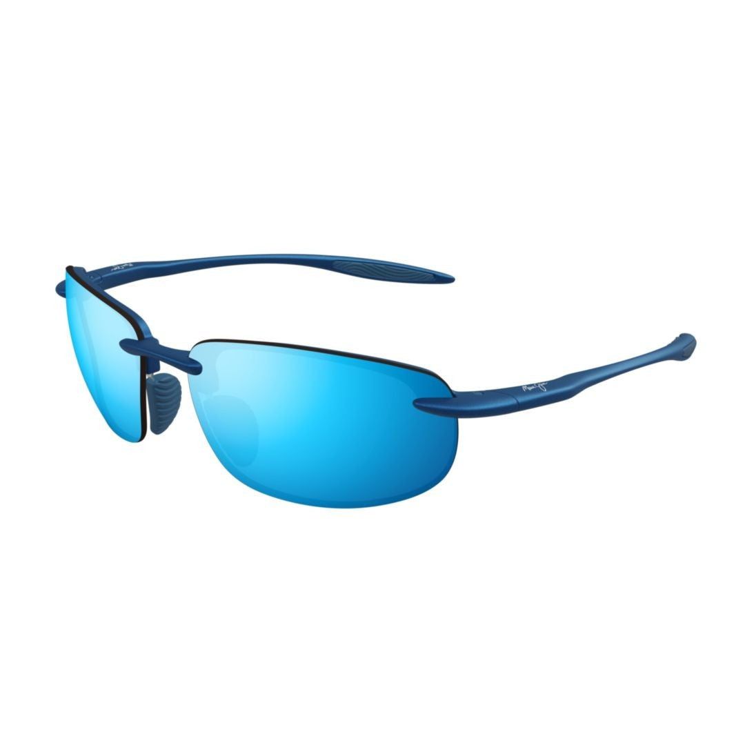 Maui Jim Hookipa Ultra Rimless Sunglasses With Vibrant Blue Mirrored Lenses